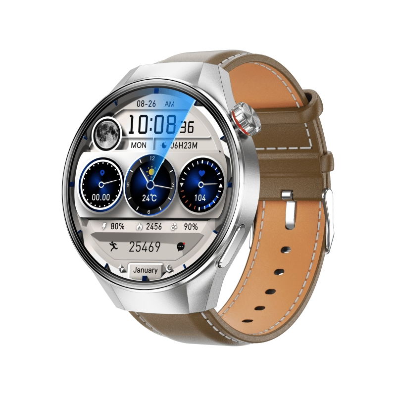 Hot Sale Luxury Smart Watch 1.75" Amoled Touch Screen Music Heart Rate Blood Oxygen Health Sleep Monitoring GPS Bracelet Bt Call