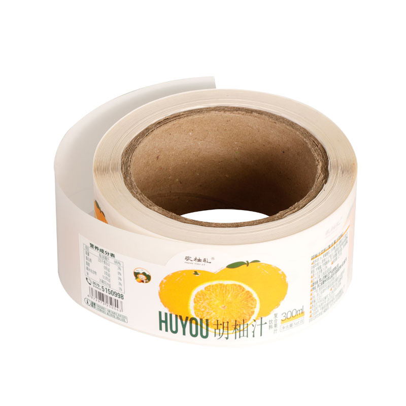 Custom Waterproof Self-Adhesive Label Roll Sticker Label Milk Packing Gold Foil Beverage Labels