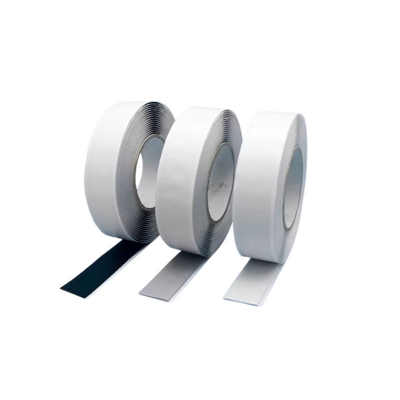 White Black Foam Core Butyl Tape 8mm High Power Butyl Waterproof Tape Super Strong Putty Tape for RV Windows, Metal Roofing