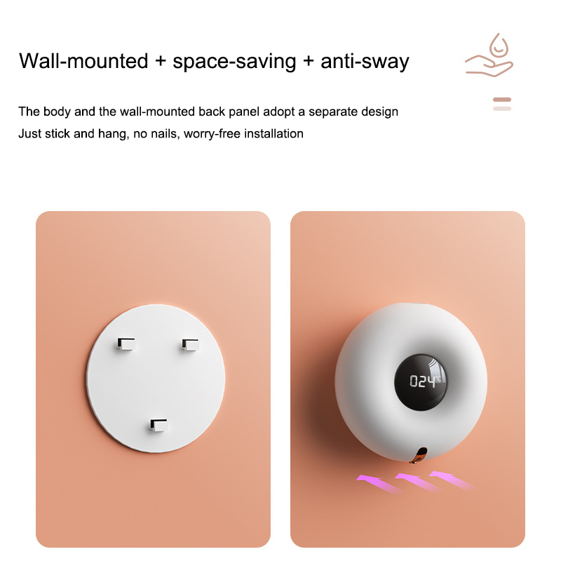 Automatic Soap Dispenser Foam Touch-Free Induction Automatic Dispenser Wall-Mounted Rechargeable Soap Dispenser