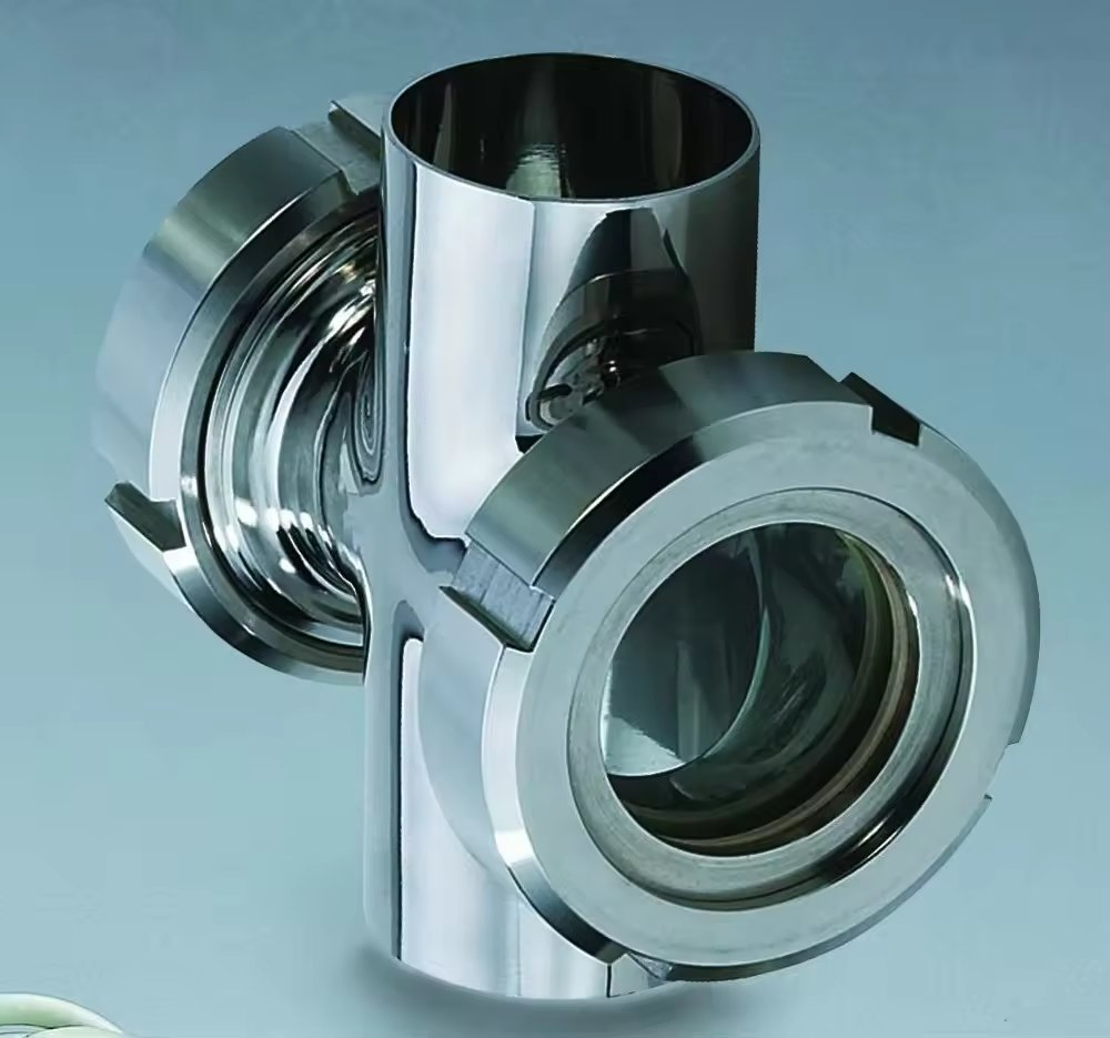 Four-Way Sight Glass Stainless Steel Hygienic Weld Tubular Sight Glass