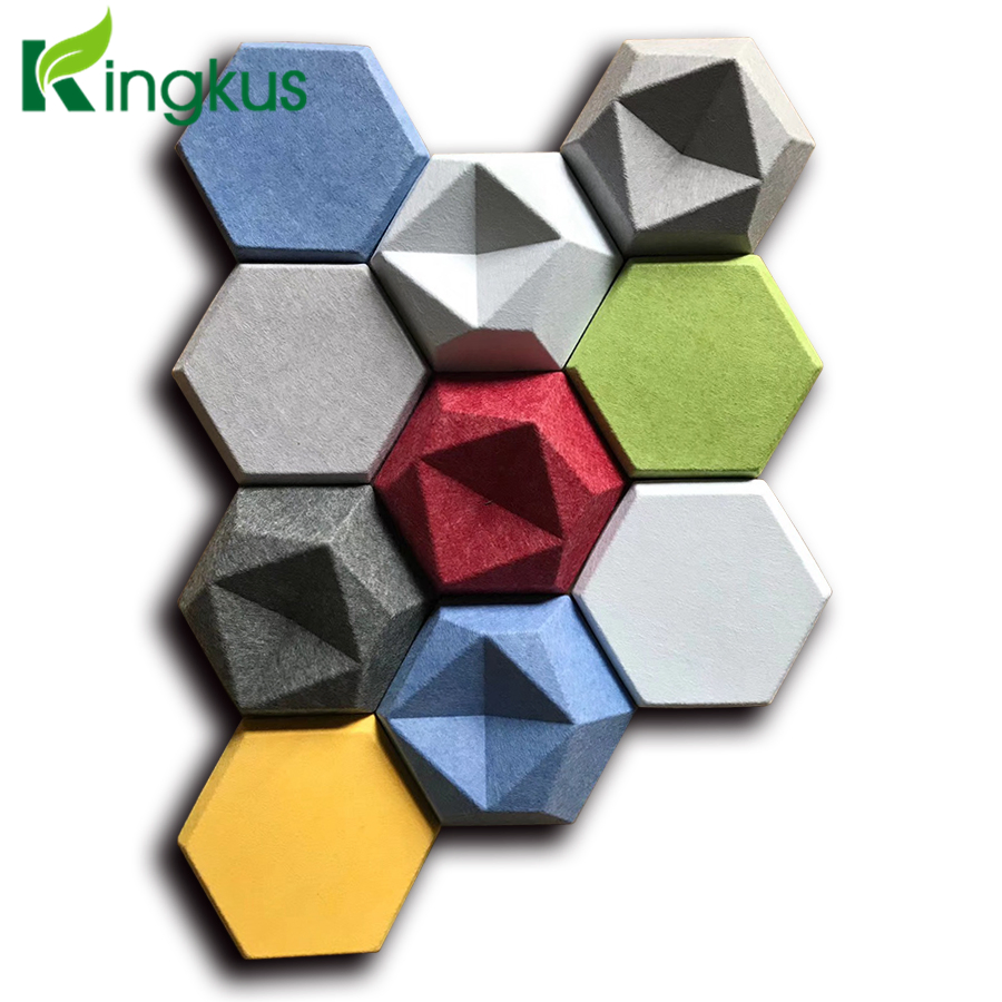 Edgy 3D Tile Kaza Polyester Fiber Acoustic Panel Wall Board