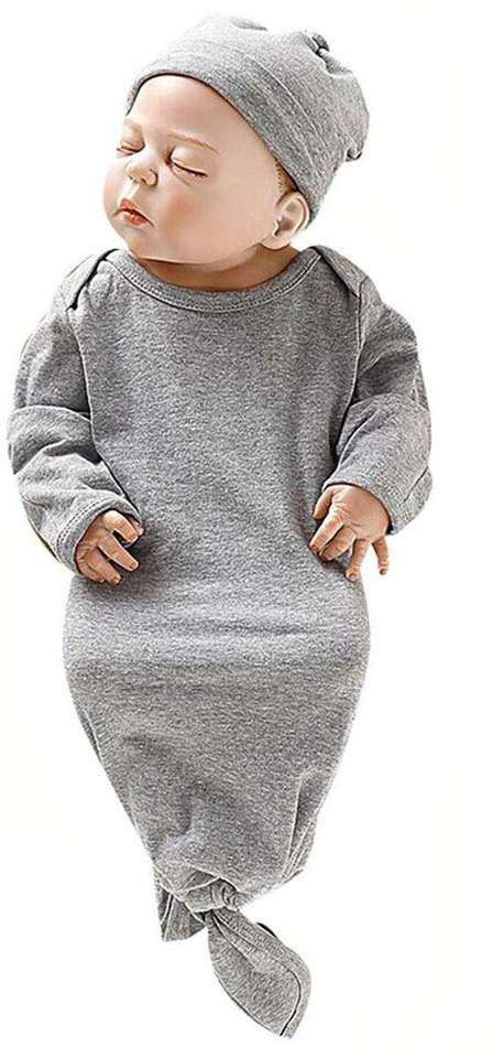 Soft Newborn Baby Swaddle Sack Sleepwear Bamboo Long Sleeve Sleeping Bag