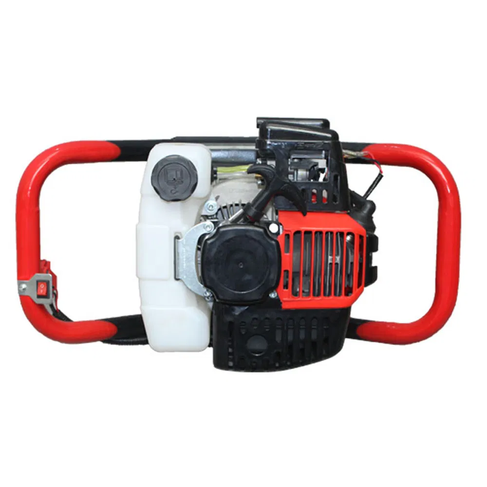 2 Stroke 52cc Gasoline Petrol One Man/Two Man Operate Handheld Handpush Auger Drill Ground Driller with 44-5 Engine with Brake System Quick Stop