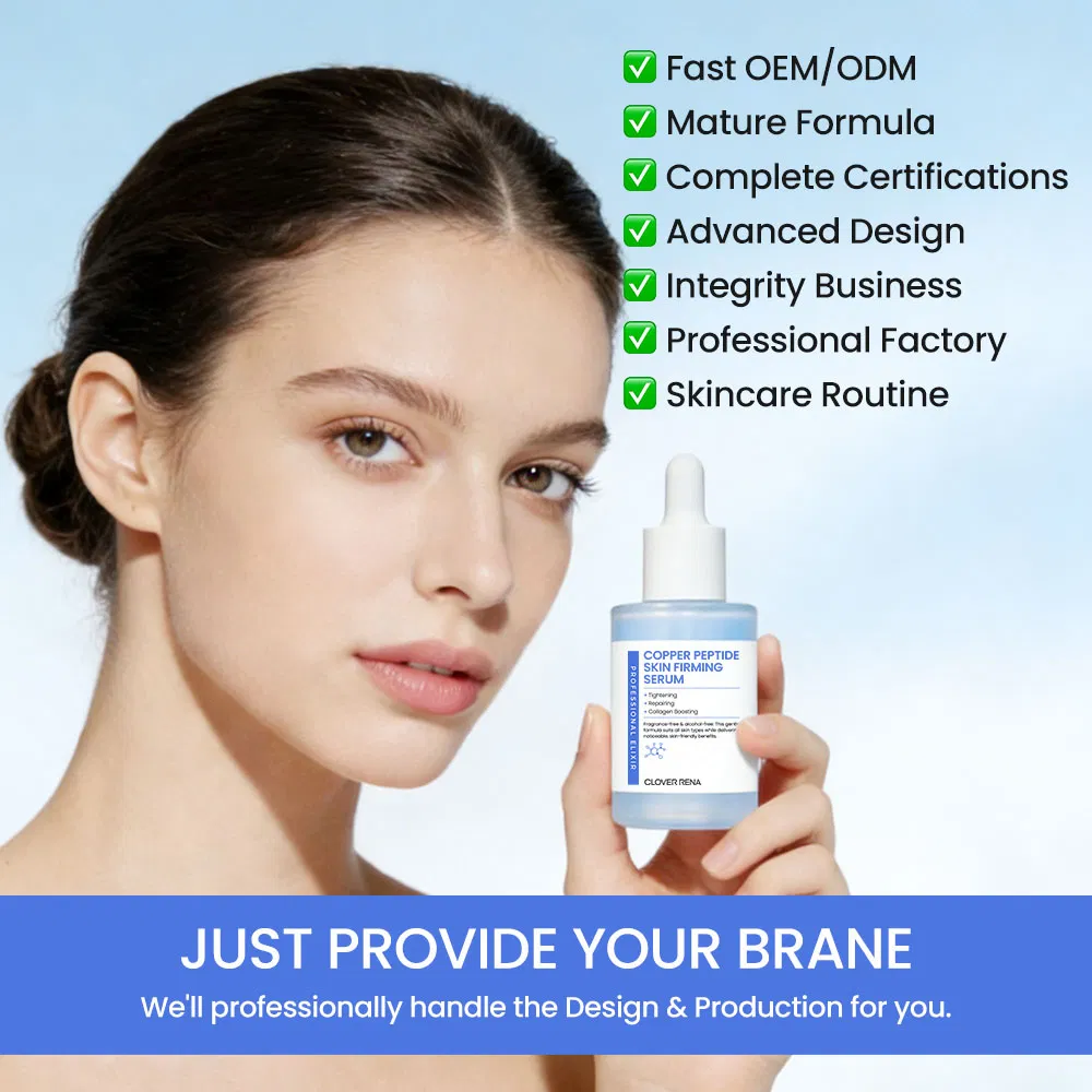 Blue Custom Anti-Aging Ghk-Cu Peptide Serum Copper Multiple Peptide Skin Care Serum