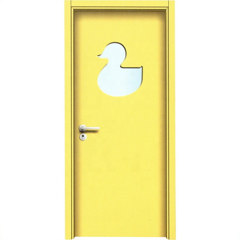 School Glass Wood Door Children Hospital Wooden Entry Room Doors in Foshan