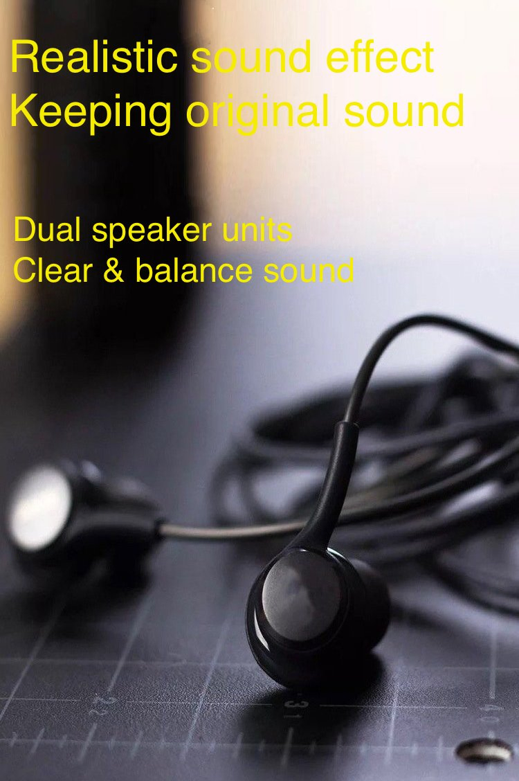 Original Quality Wired Earphone 3.5mm Wired Earbuds in-Ear Earphone Handsfree S10