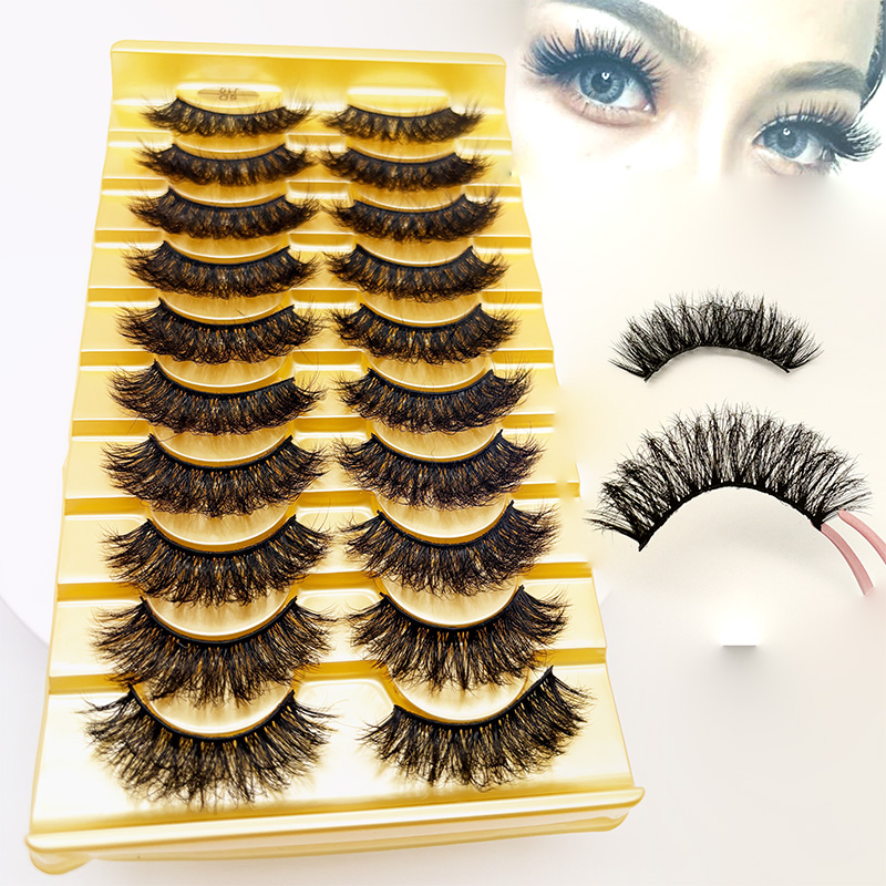 Luxurious Fluffy Eyelashes - 10 Pairs for Stunning Looks