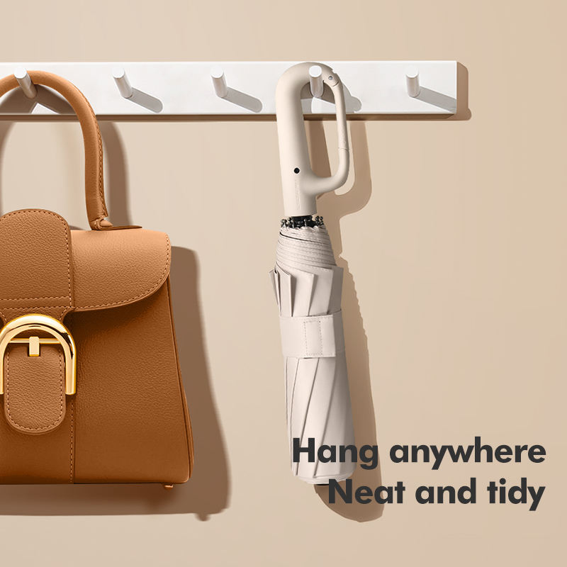 Easy Carry 10ribs Automatic Reverse Folding Umbrella with Hook Loop Lock Handle (FU-31023BFA(C))