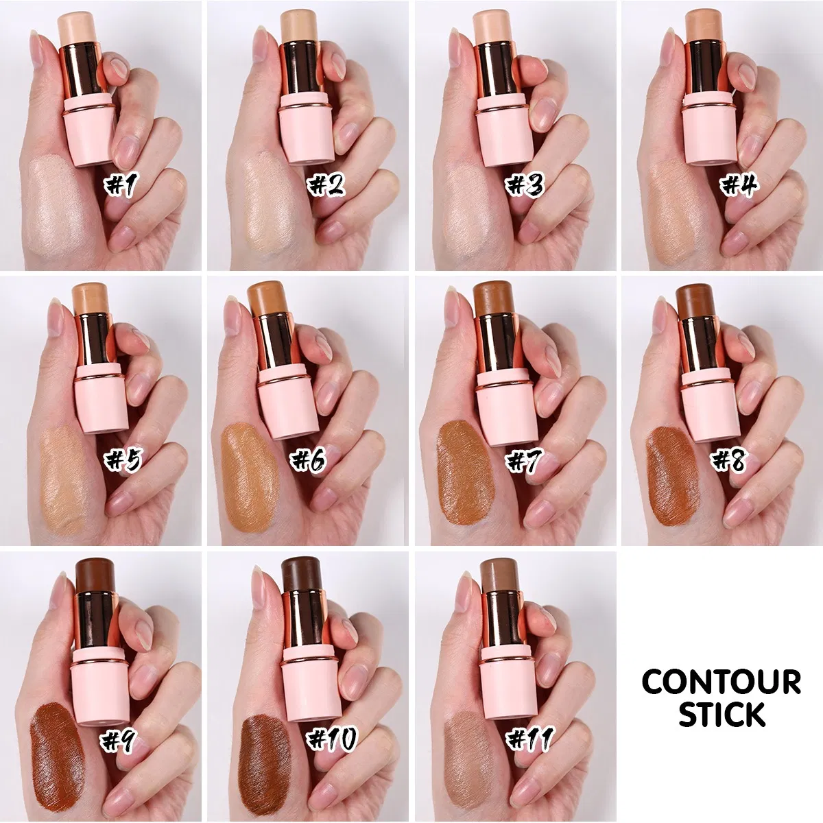 Easy to Use 9 Colors Brown Contour Stick Waterproof High Definte Face Makeup