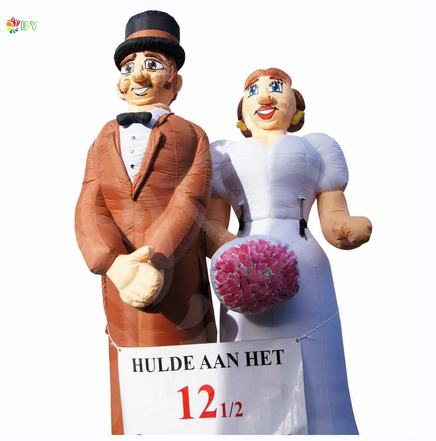 Wedding Decoration Inflatable Bride and Groom, Inflatable Wedding Couple Ground Balloon