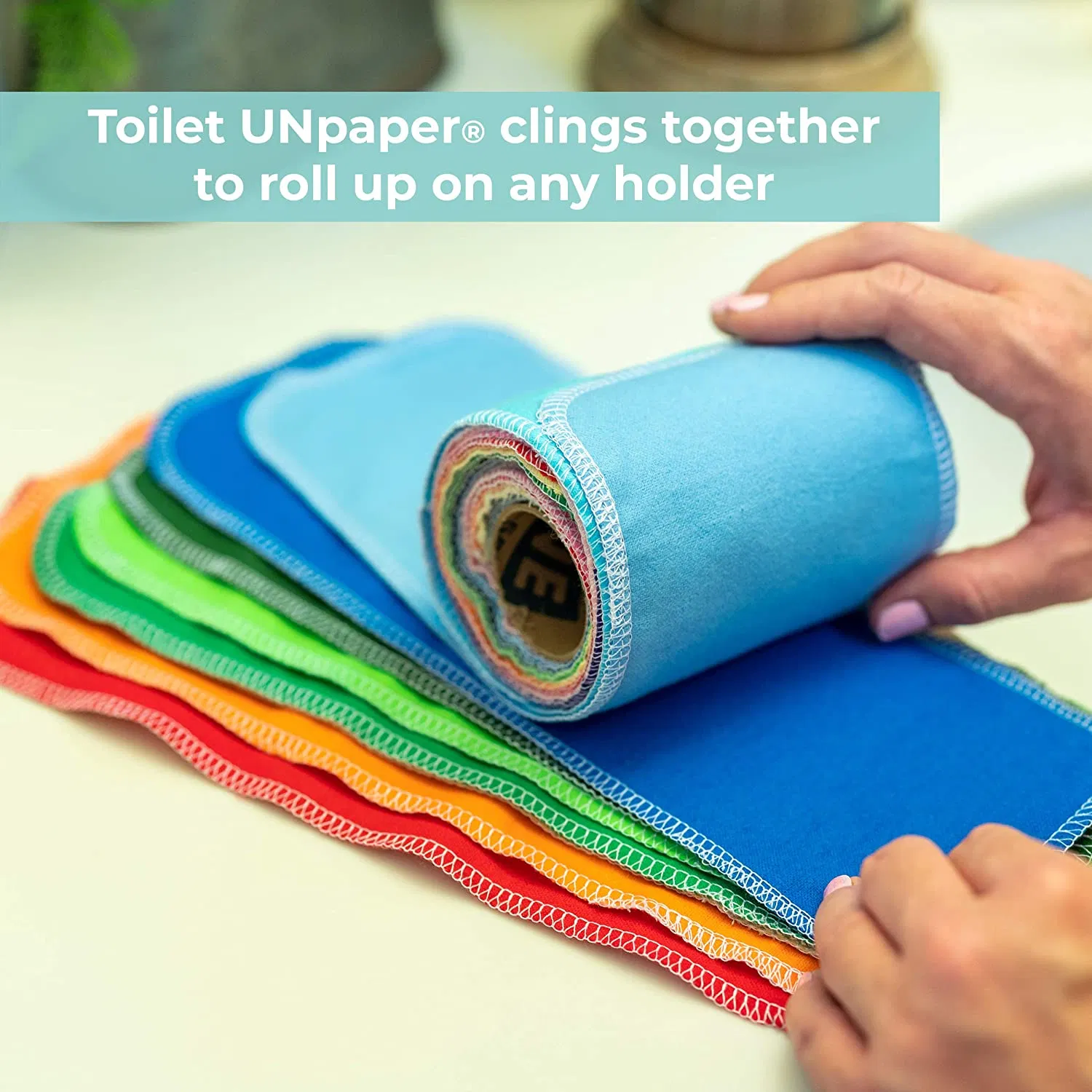 Eco Friendly Reusable Organic Natural Cotton Unpaper Towel Unbleached Bamboo Cotton Kitchen