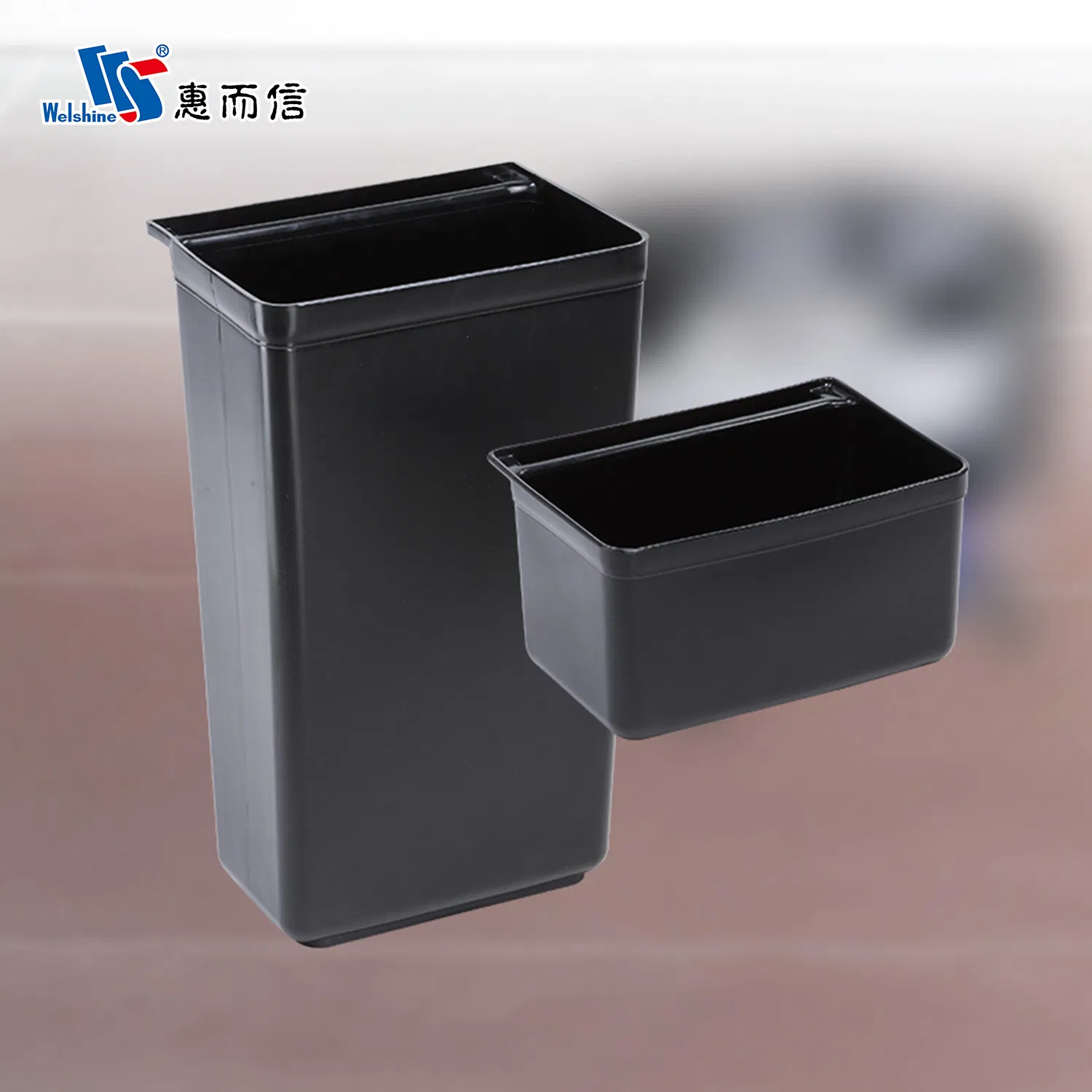 Plastic Wastebins Trash Carbage Cans for Trolley