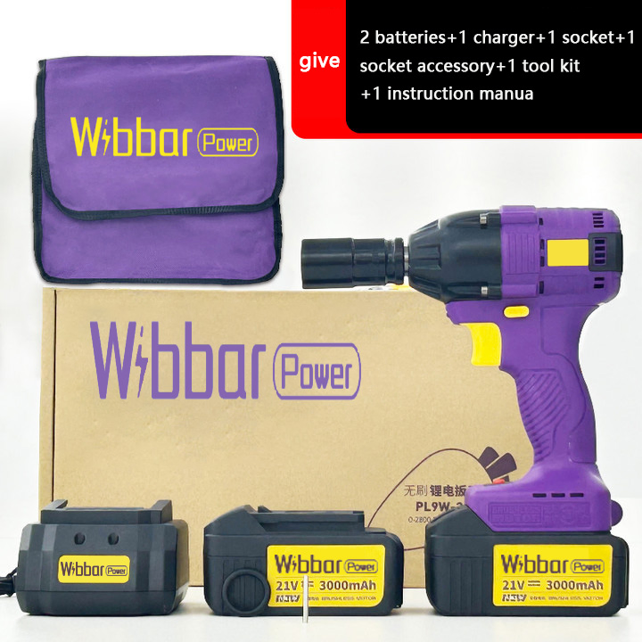 21V Brushless Lithium Battery Bare Metal Impact Wrench