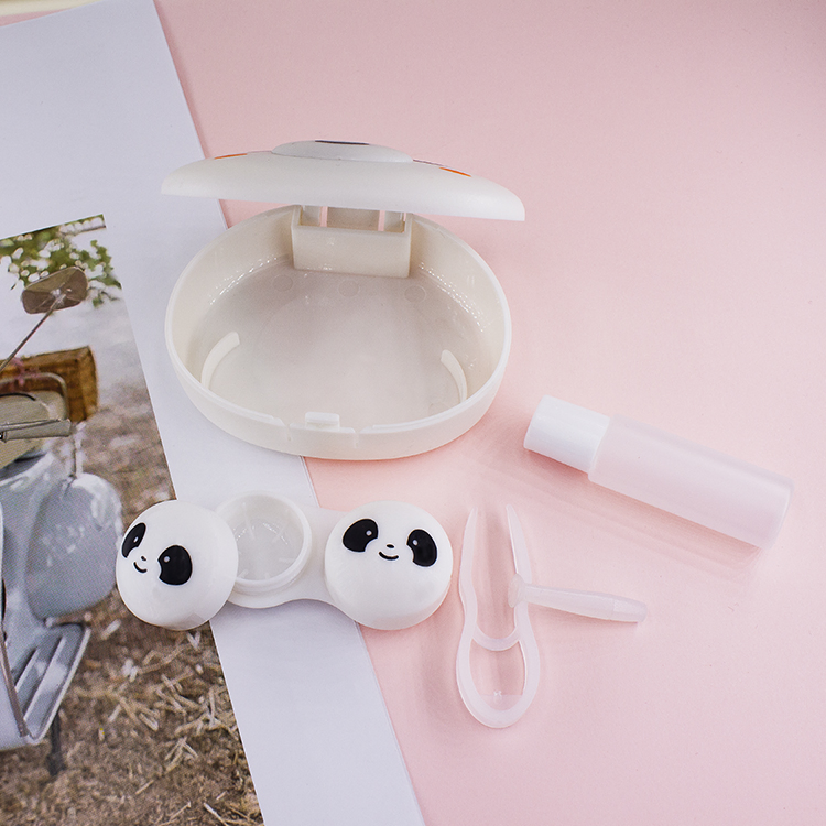 Manufacture Direct Selling Contact Lens Case Lovely Cartoon Contact Lens Container