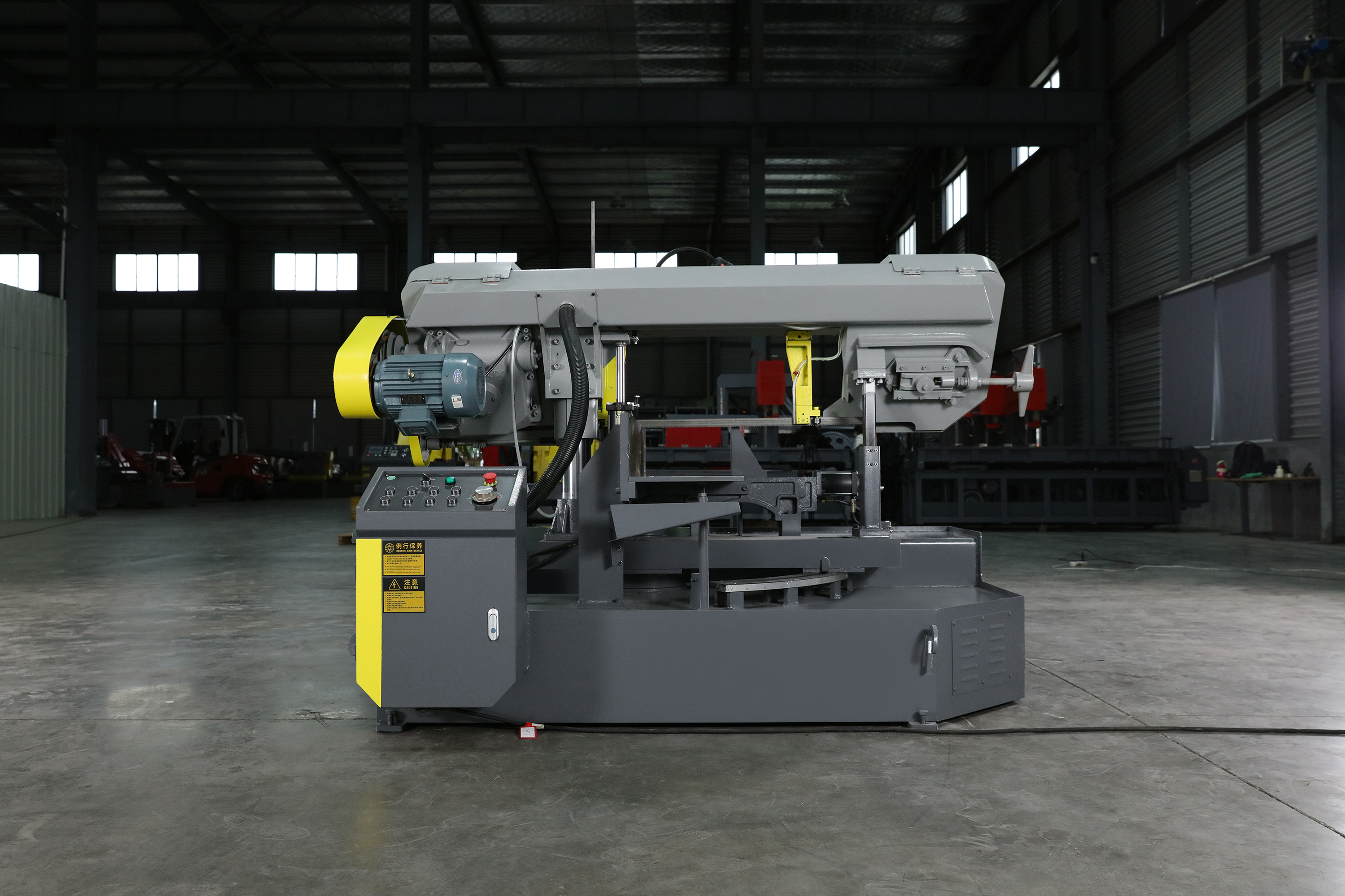 Ленточная пила по металлу полуавтоматическая угловая гидравлическая