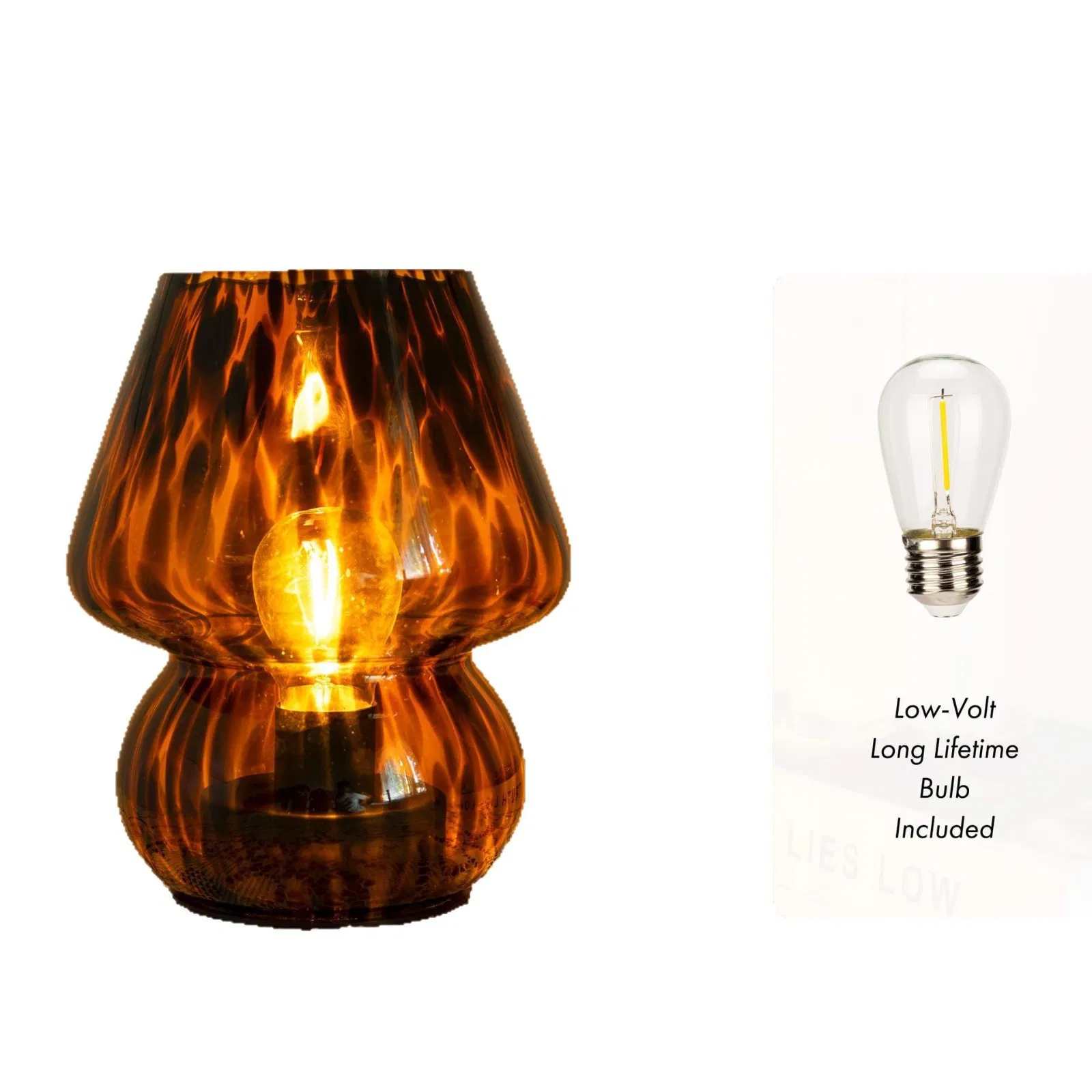 Small Retro Mushroom Lamp Bedroom Black Desk Lamp Semi Transparent Glass Stepless Dimming Aesthetic Murano Home Decoration Life