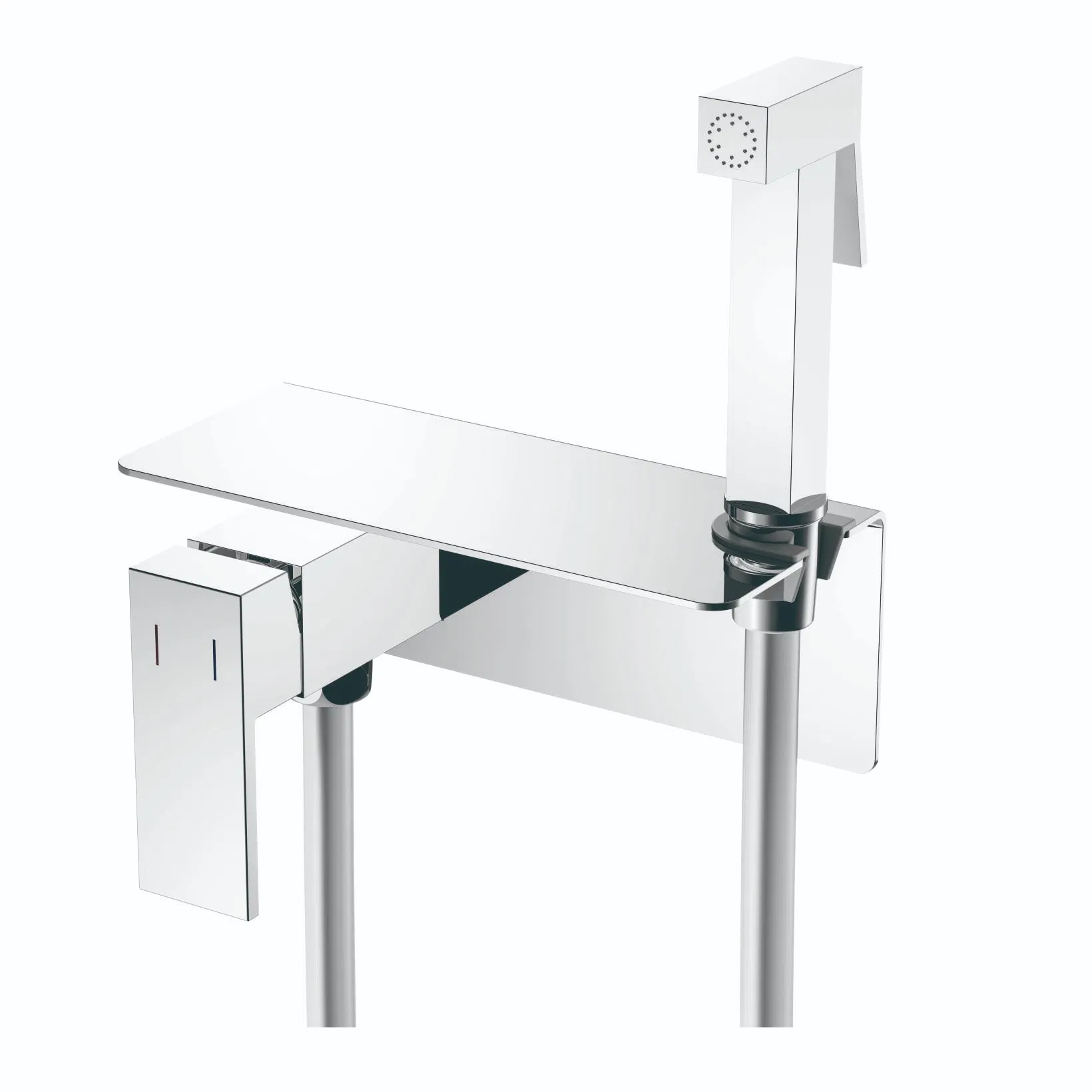 Смеситель для биде Square Design с полкой и шлангом