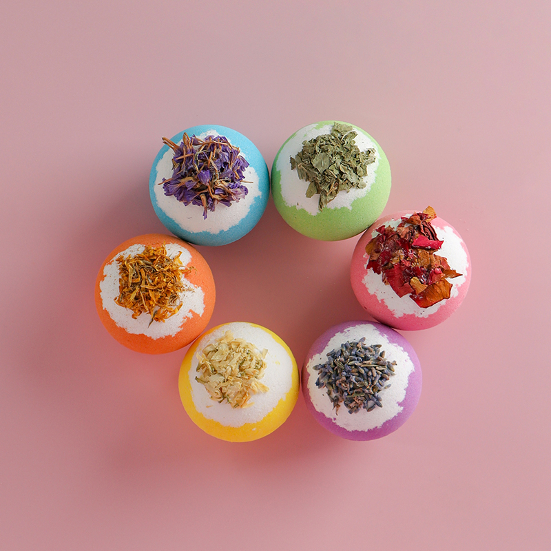 Wholesale Customize Natural 100g Bubble Bath Bath Rose Flower Petals Bath Bomb