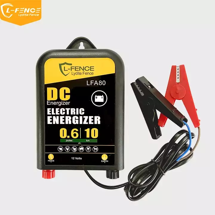 Portable 0.1j DC Power Energizer Electric Fence Charger
