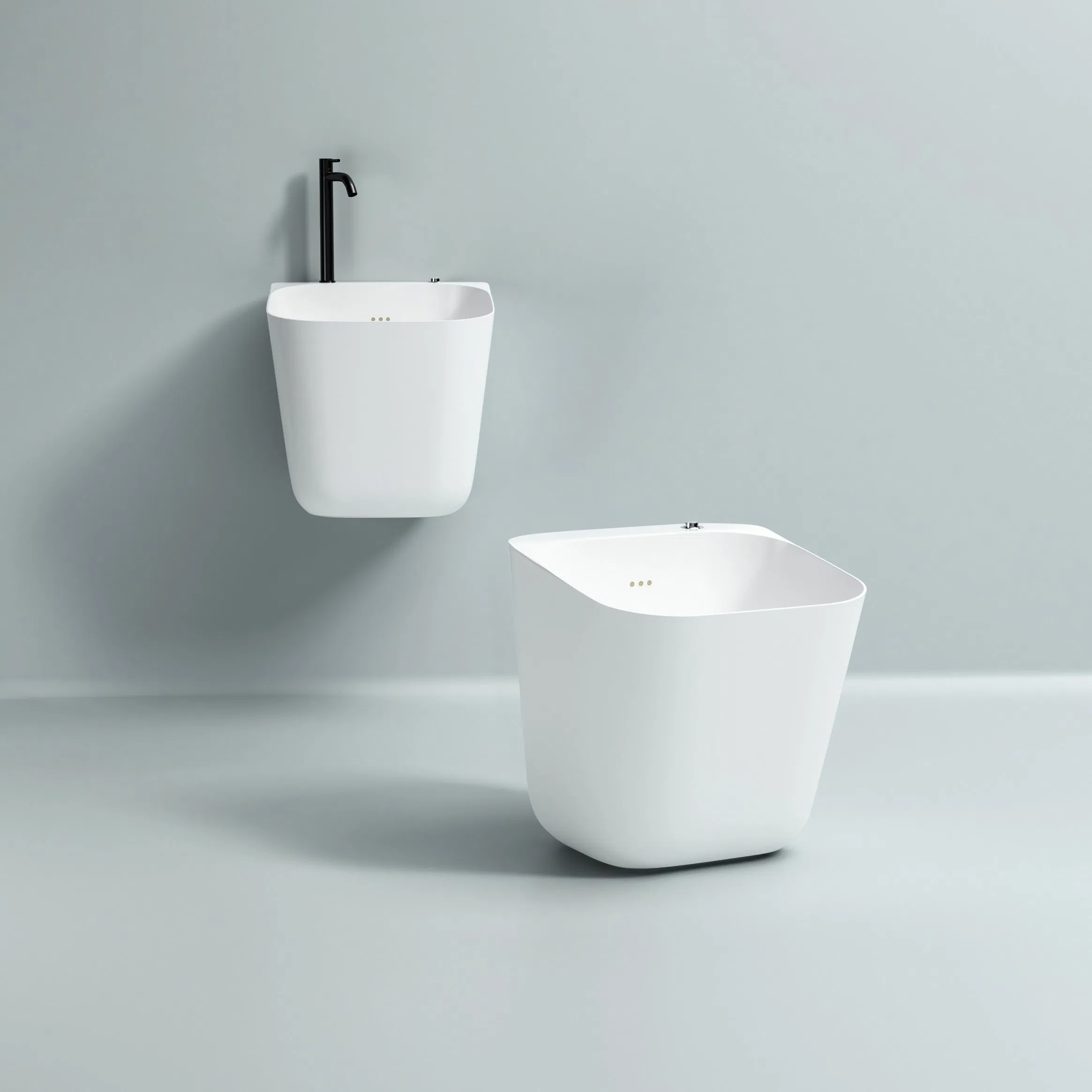 Chaozhou Sanitary Ware Wholesale White Color Wall Hung Floor Standing Mop Tub Mop Basin Mop Sink