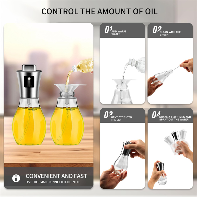 200ml Oil Spritzer Olive Oil Spray Bottle Oil Sprayer Mister for Cooking BBQ Salad Making