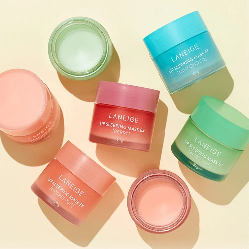 Private Label Moisturizer Hyaluronic Customized Grape Fruit Dry Lip Treatment Vegan Hydrating Overnight Lip Sleeping Mask