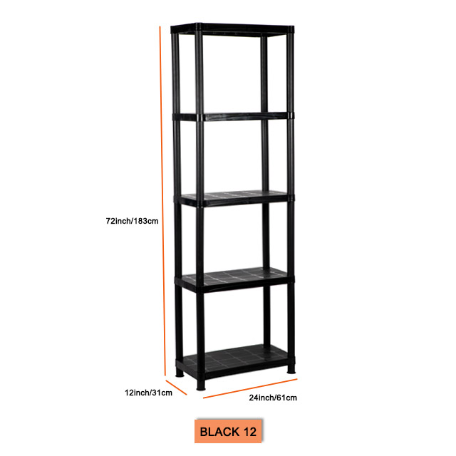 Стеллаж пластиковый 5-уровневый Northpower, 61x31x183 см