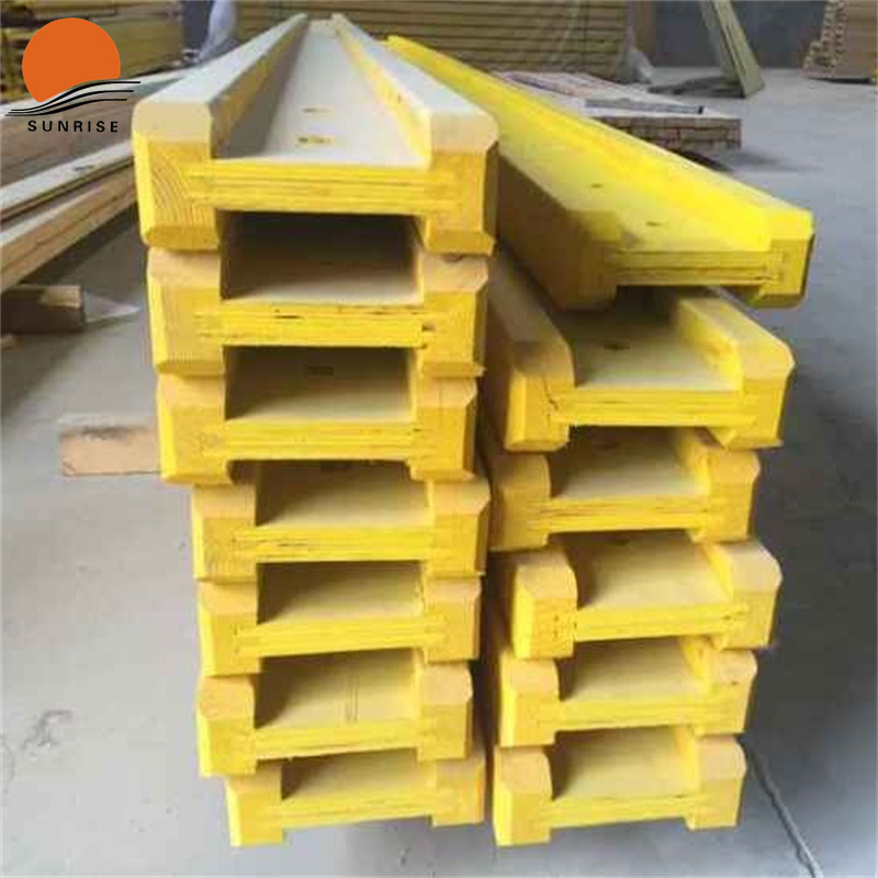 Yellow H20 Beam with Full Plastic Ends WBP Glue Spruce Flange Pine Plywood Web
