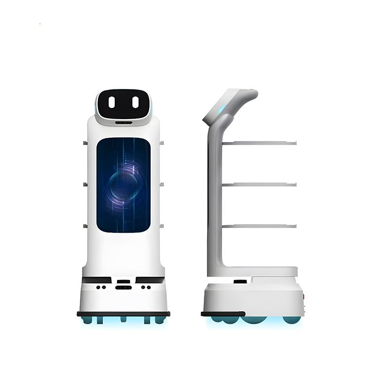 New Intelligent Contactless Food Delivery Robot with Multi-Trayers