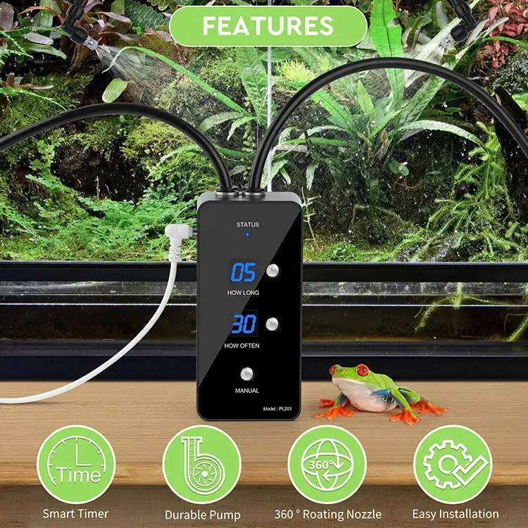Automatic Reptile Fogger Terrariums Humidifier with Timer Spray Hoses
