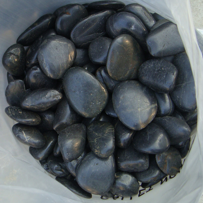 High/Normal/Washed/Tumbled Glossy Black Pebble River Rock for Garden Shower Floor