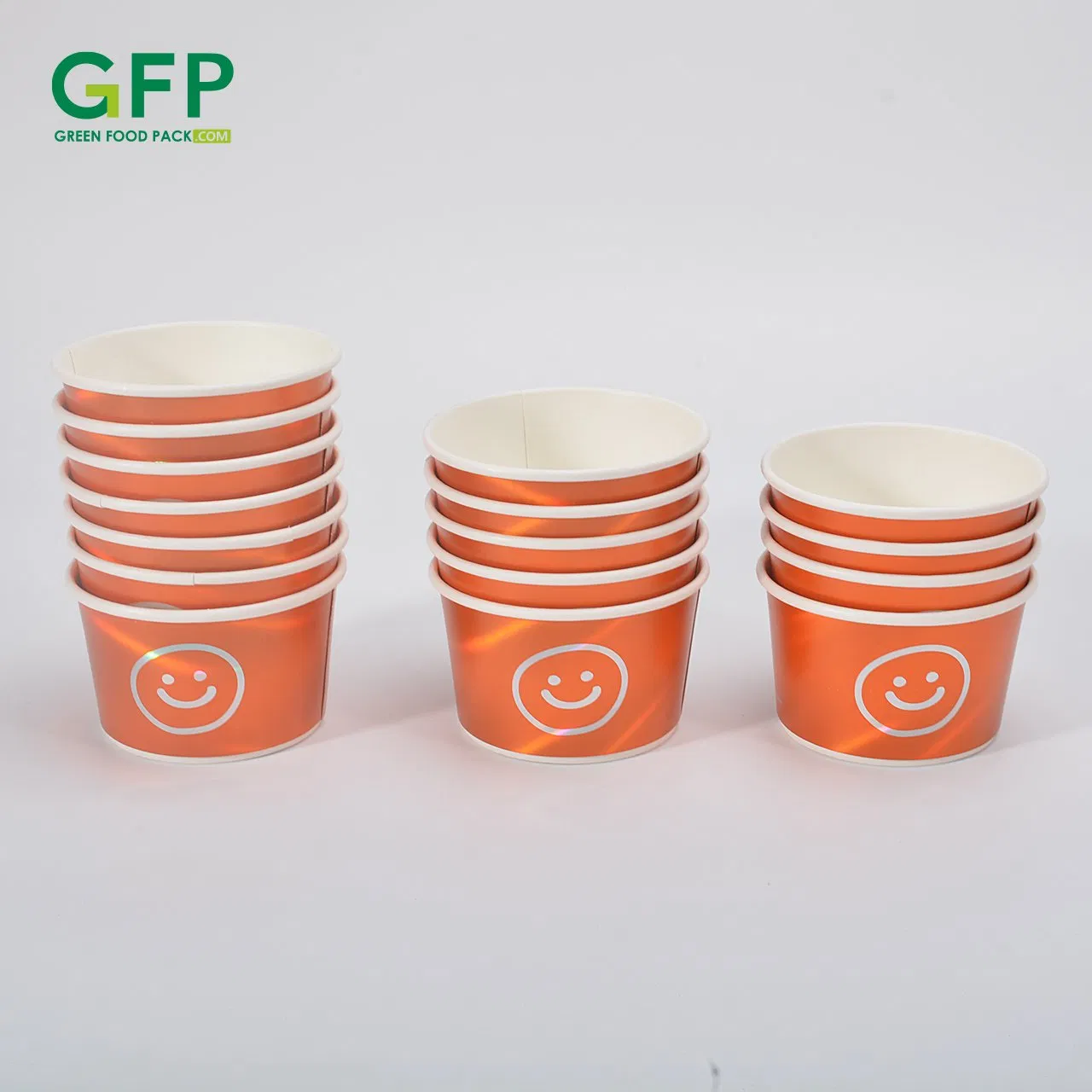 Wholesale Takeaway Compostable Biodegradable Disposable Printed Frozen Yogurt Ice Cream Paper Cup