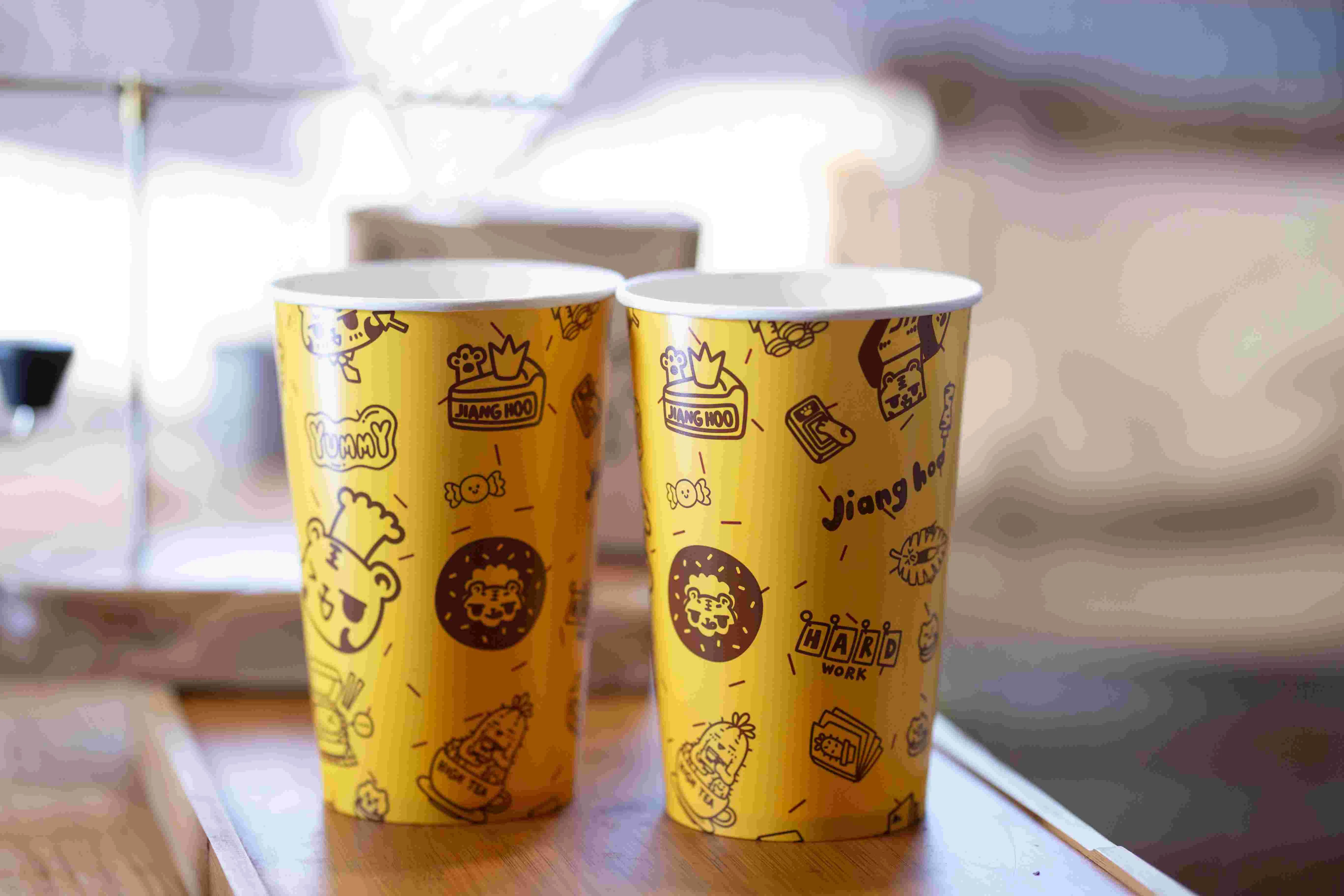 Craft Paper Single-Shaped Food Container Packaging Rice Snack Noodles Popcorn Salad Bowl PE PLA Water-Base Coating Bucket Bowl