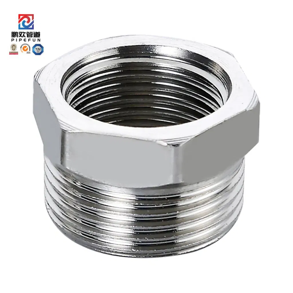 Bushing Stainless Steel Forged ASTM B233 DN8-DN100 1/4''-4'' Steel Pipe Fitting Hex Head Bushing Class150