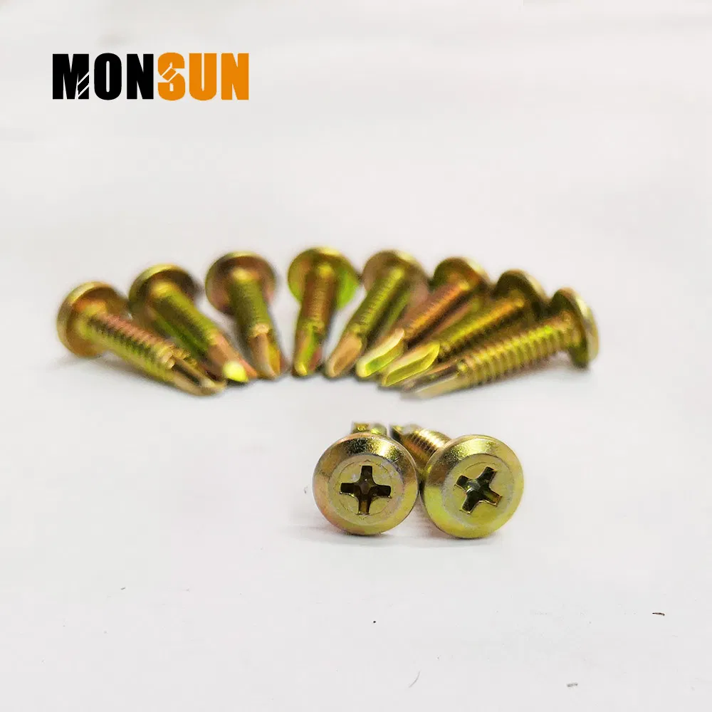 Flat Top Wafer Head Drill Point Self Tapping Screw for Metal