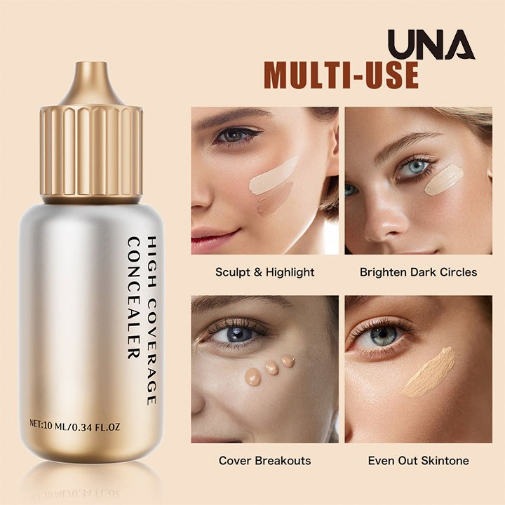 2025 Custom Private Label Full High Coverage Natural Organic Vegan Waterproof Hydrating Luxury 24h Long Lasting Liquid Concealer