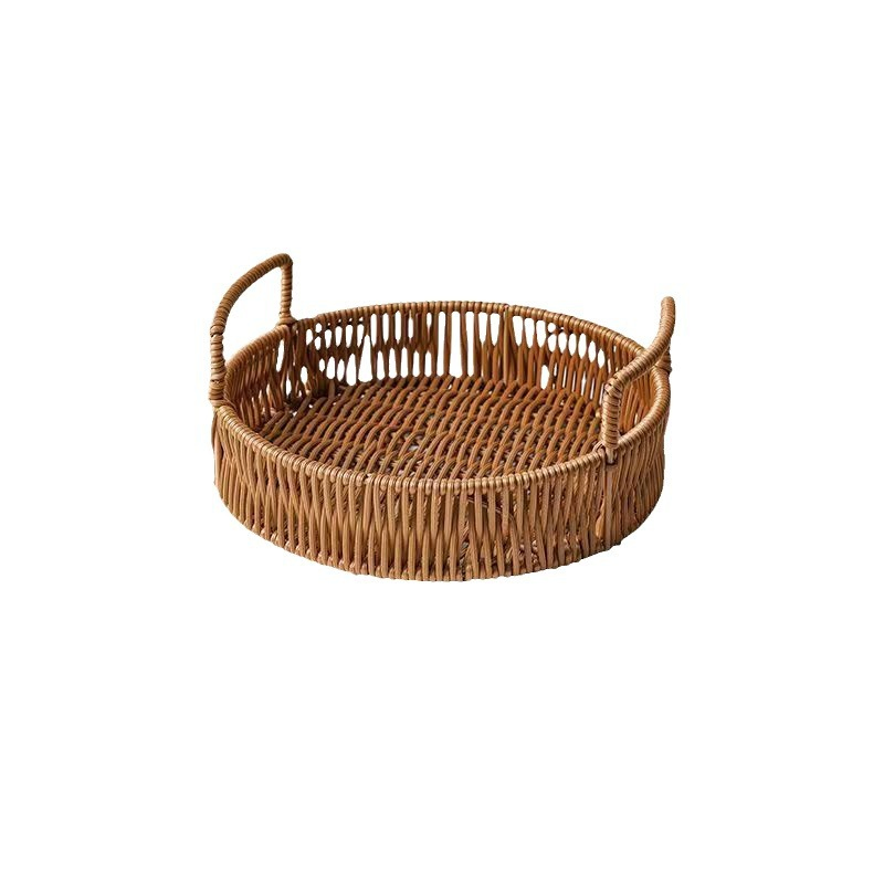 Woven Storage Tray Basket for Snacks Fruit Tea Display