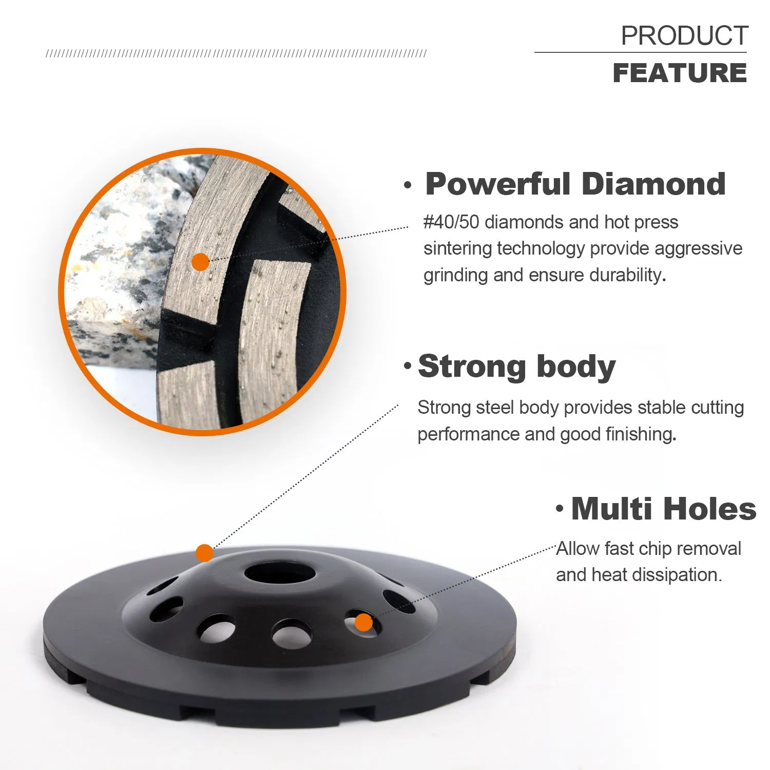 Concrete Grinding Discs for Concrete Brick Marble Granite Diamond Grinding Cup Wheels