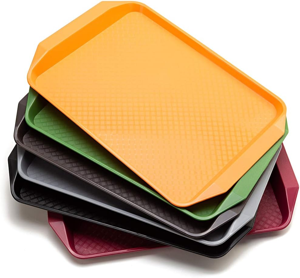 New Arrival Kitchen Utensils Anti-Slip Plastic PP Serving Tray for Hotel Fast Food