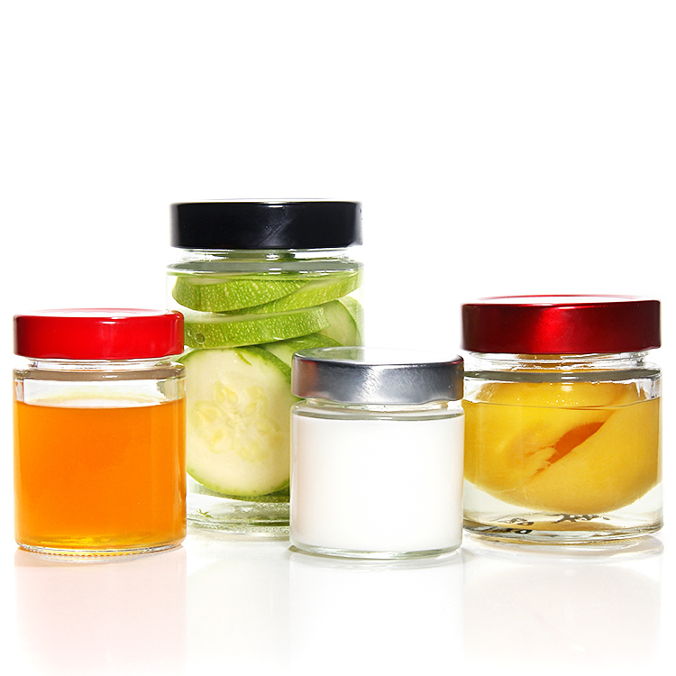 Cheap Food Safety Clear Honey Jam Storage Jar with Screw Top Lid