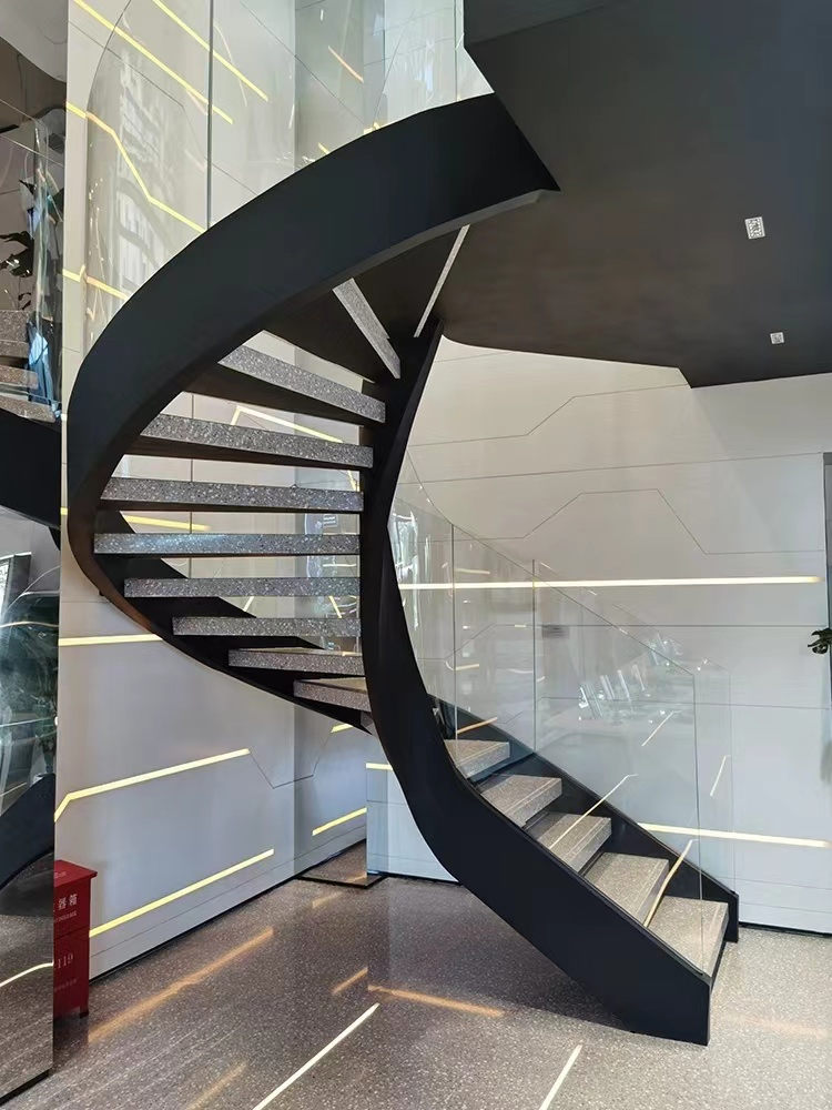 Stylish Bent Glass Design for Fireproof and Waterproof Walls