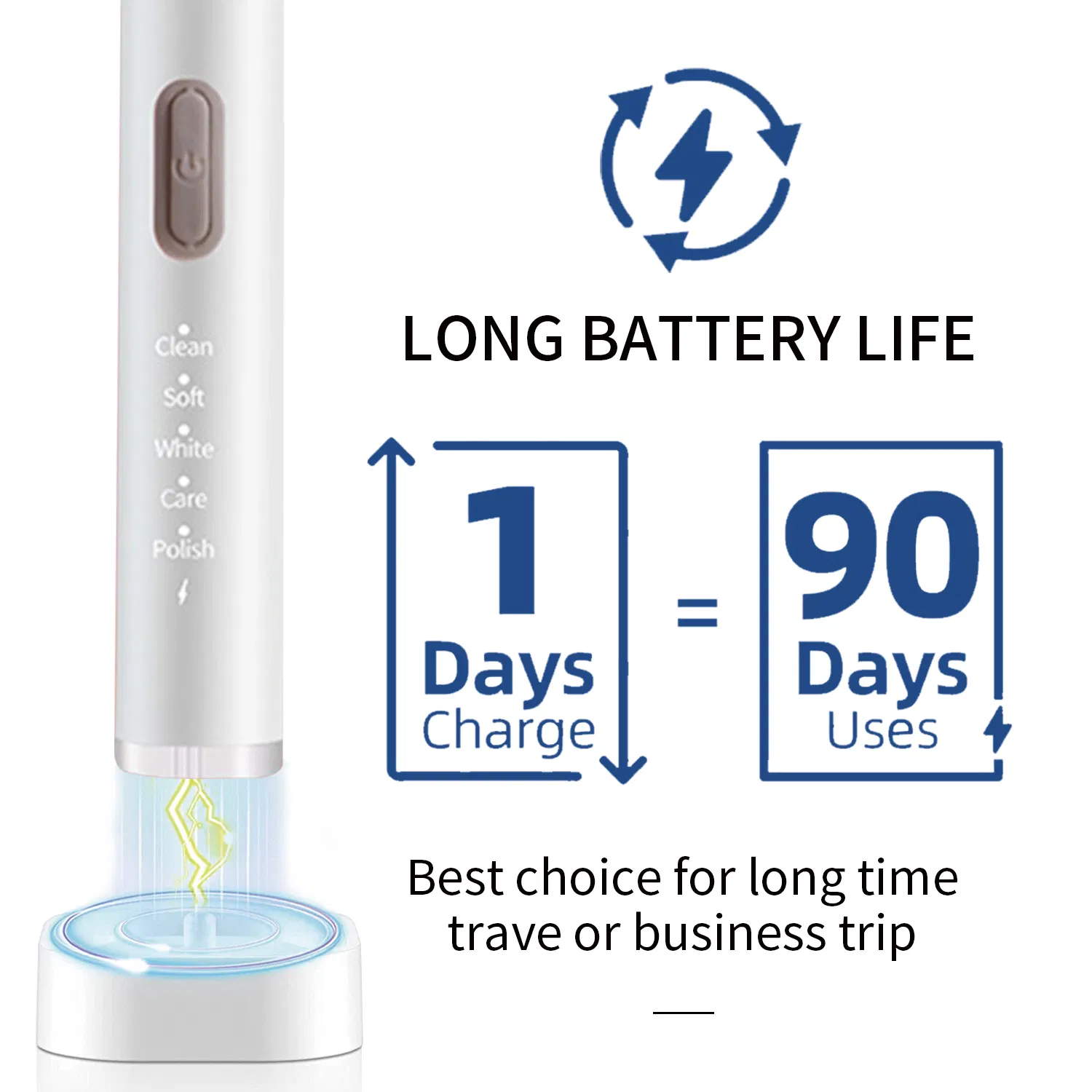 Hot Selling USB Rechargeable Electric Toothbrush for Adult with FDA