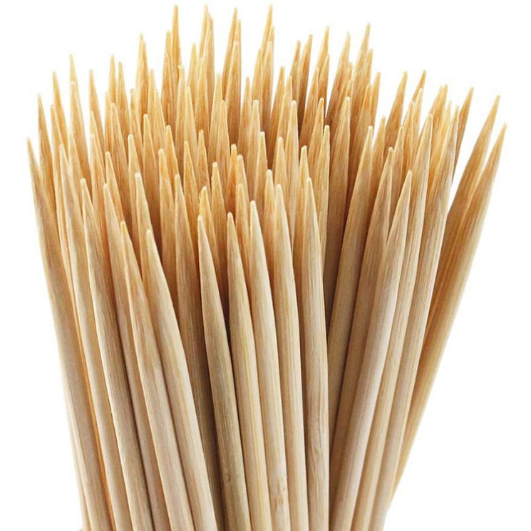 Factory Sale Barbecue Sticks Disposable Round Bamboo Skewer for BBQ