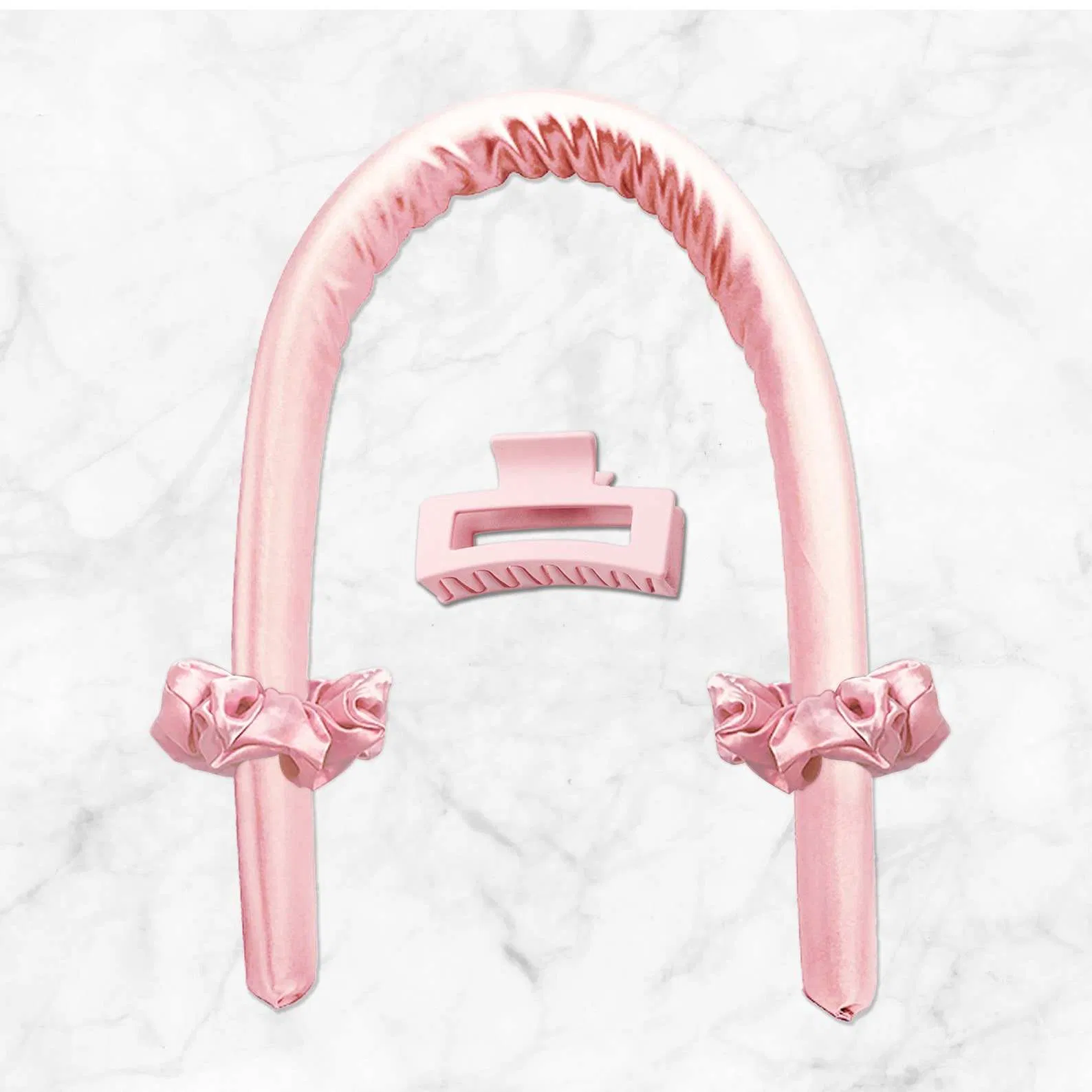 Gift Set 100% Silk Hair Curler Heatless with Silk Scrunchies Hair Curling Ribbon Curler Silk Heatless Hair Curler