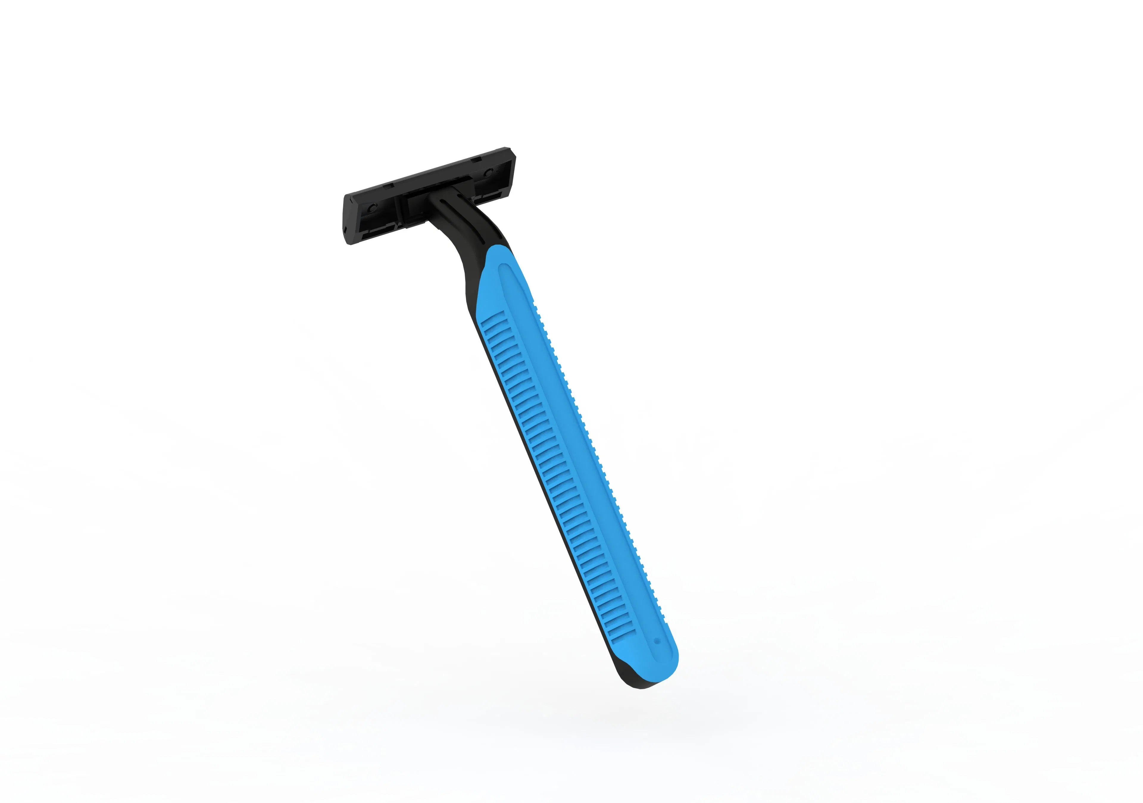 Twin-Layer Blade Disposable Shaving Razor Rubber Coat Without Lubricant Strip