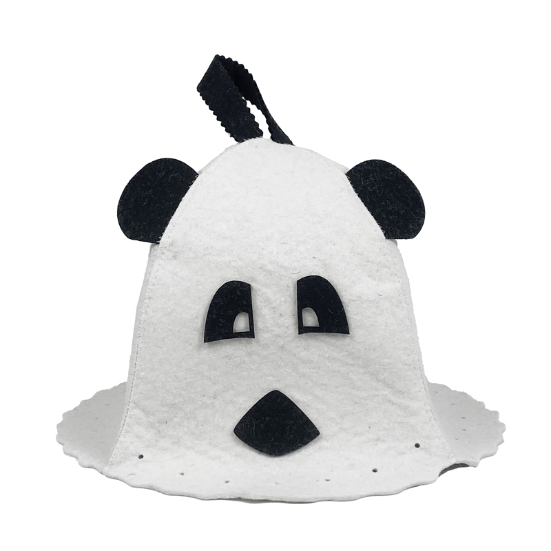 Unisex Wool Felt Smooth Thick Wool Fabric Sauna Hat in Bathing/Steaming.
