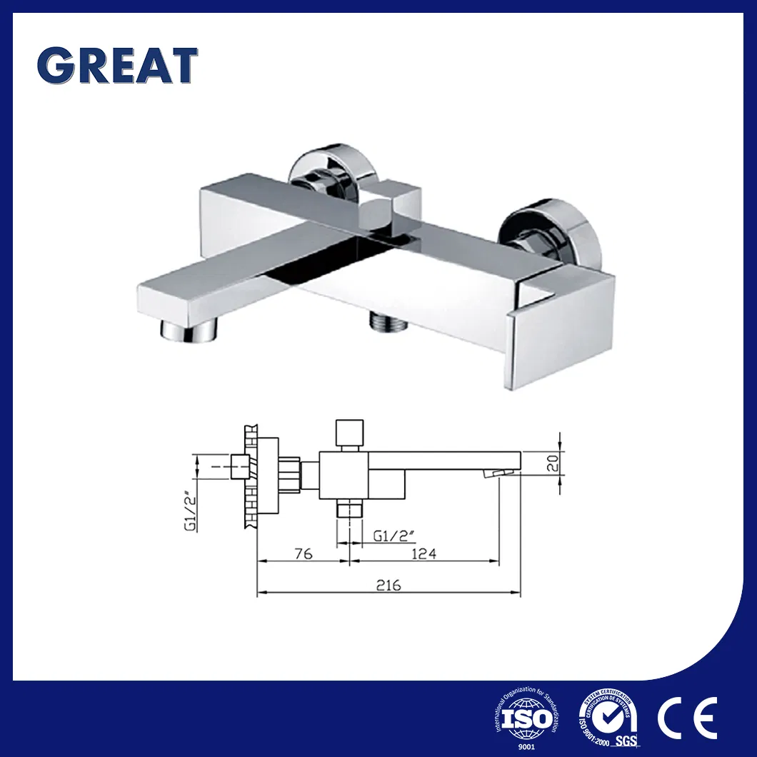 Great Bathroom Faucet Black Manufacturers Good Price Top Quality Bathtub Tap Gl8203A82 Single Lever Bath Faucet China Metal Handle Material bathroom Faucet