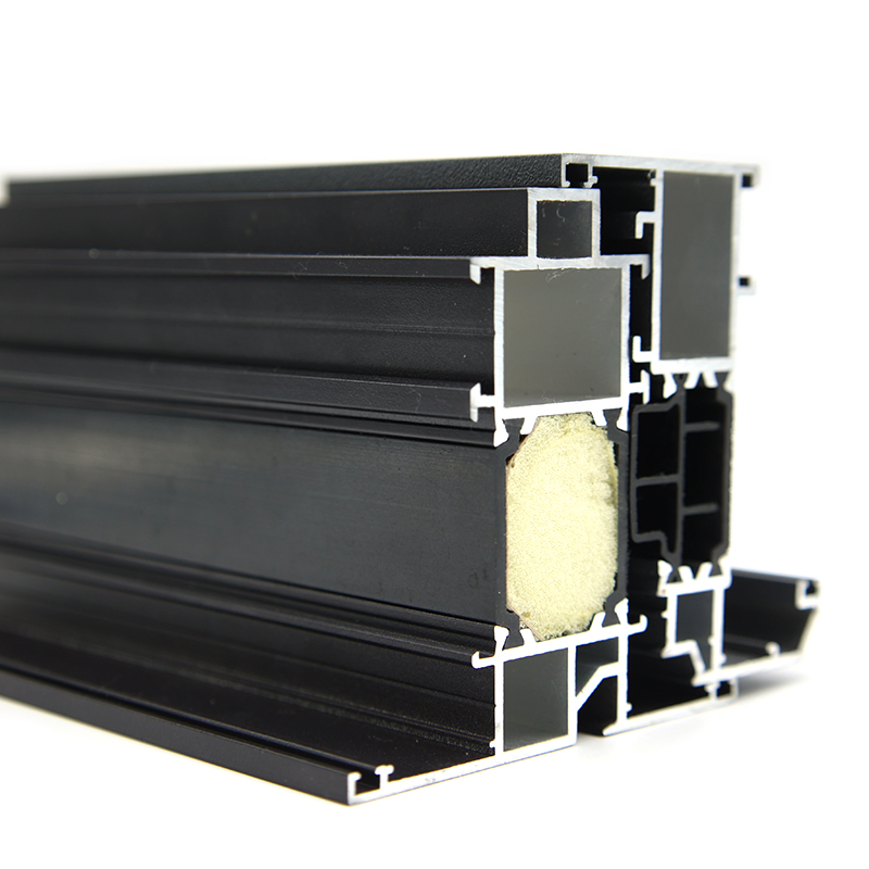 Anodized Heat Sink and Powder Coated Glass Wall Aluminium Profile