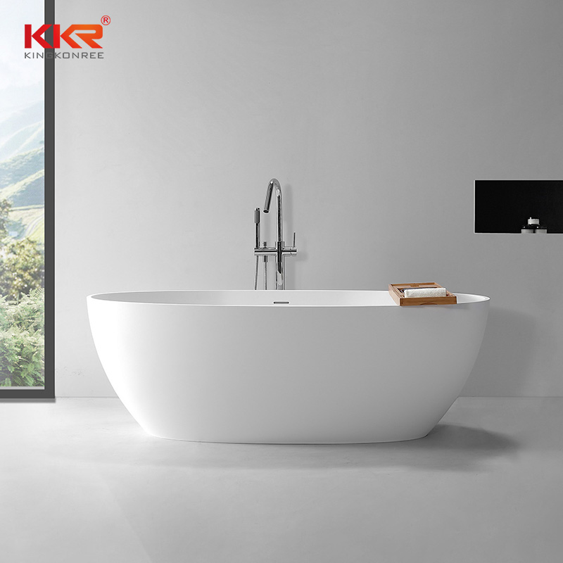 Modern Design Resin Stone Solid Surface Free Standing Bathtub